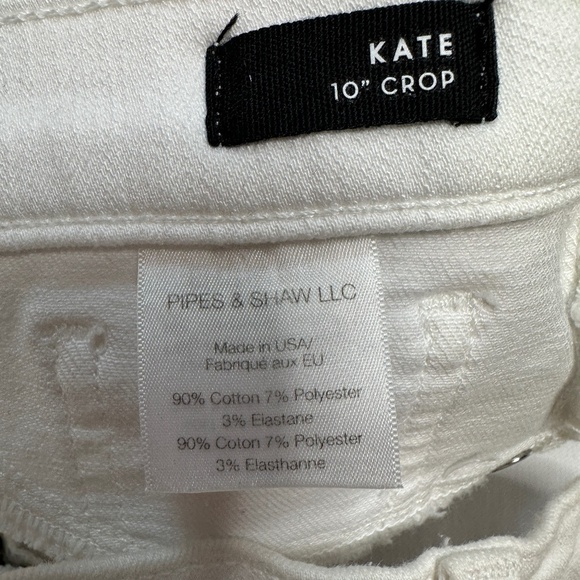 Veronica Beard Kate Crop Denim Jeans White Stretch Skinny Mid-Rise Women Sz 26 - Picture 12 of 13